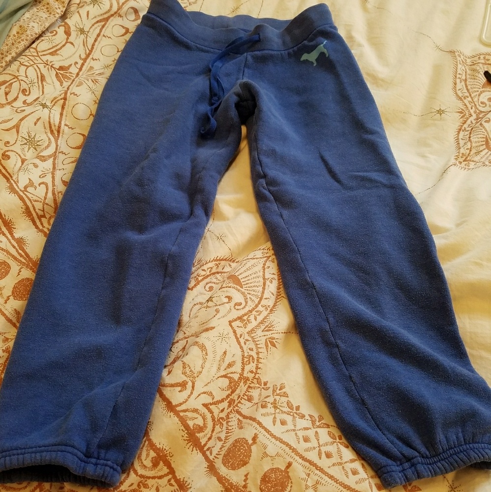 Blue PINK capri sweatpants